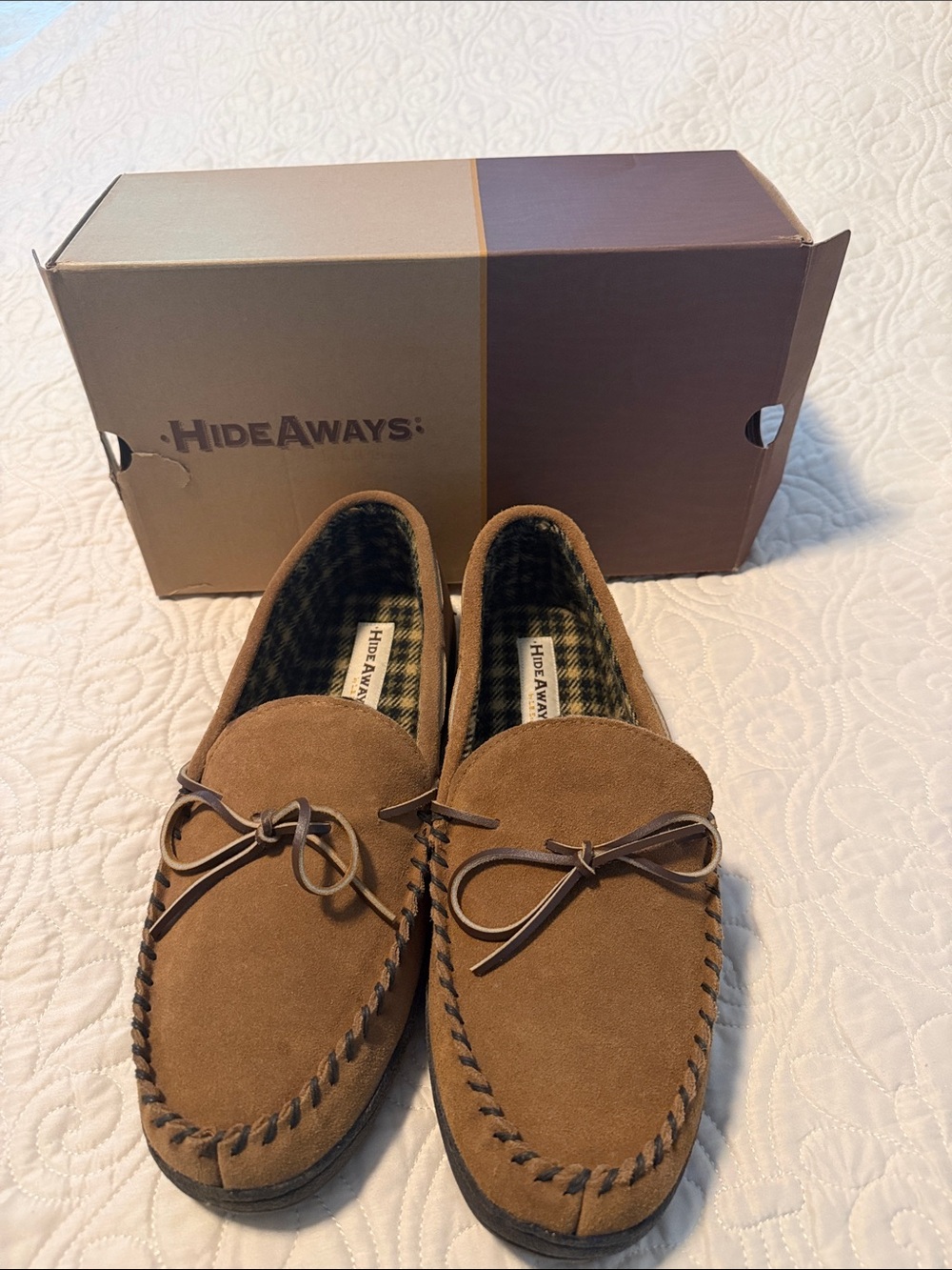 Men’s Brown Suede Slip-On Moccasin Loafers